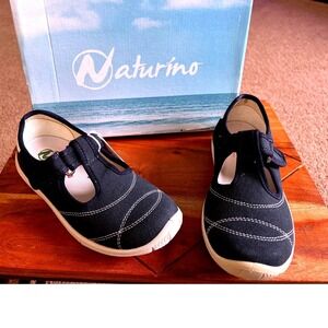 Naturino Ostuni Tela Sprint Navy Blue Canvas Mary Jane Sneakers EU 30 /12